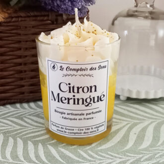 Bougie Chantilly Citron Meringué M