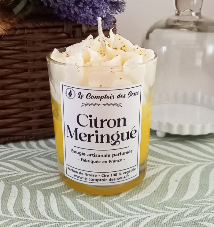 Bougie Chantilly Citron Meringué M