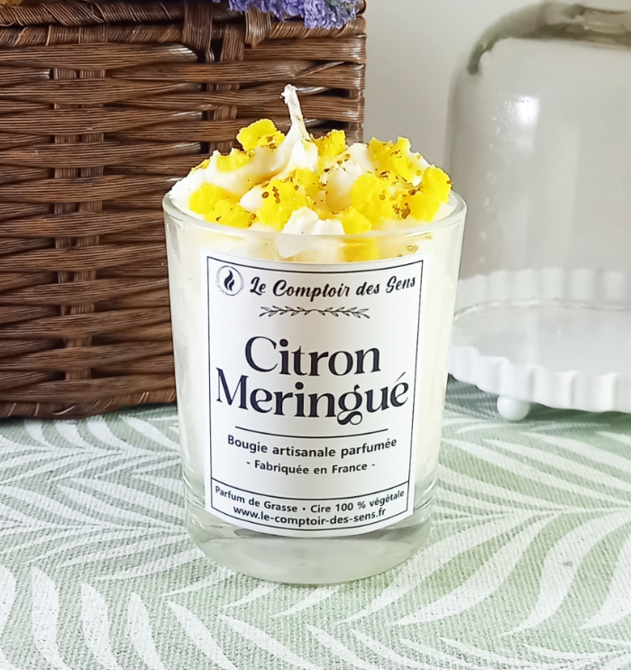 Bougie Chantilly Citron Meringué S