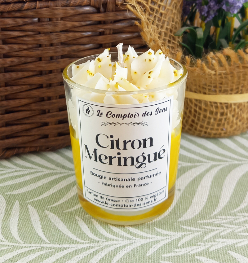 Bougie Chantilly Citron Meringué S