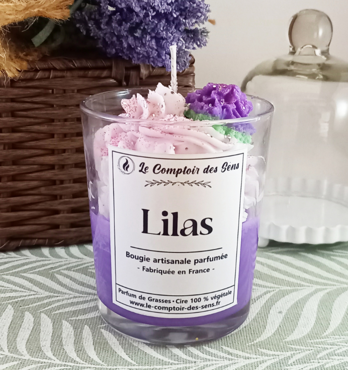 Bougie Chantilly Lilas L