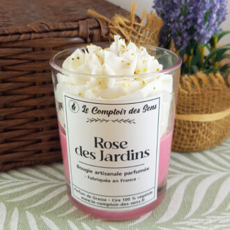Bougie Chantilly Rose des Jardins M