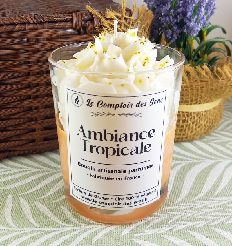 Bougie Chantilly Ambiance Tropicale M