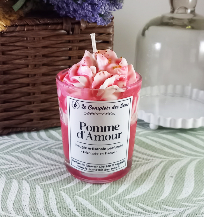 Bougie Chantilly Pomme d'Amour S