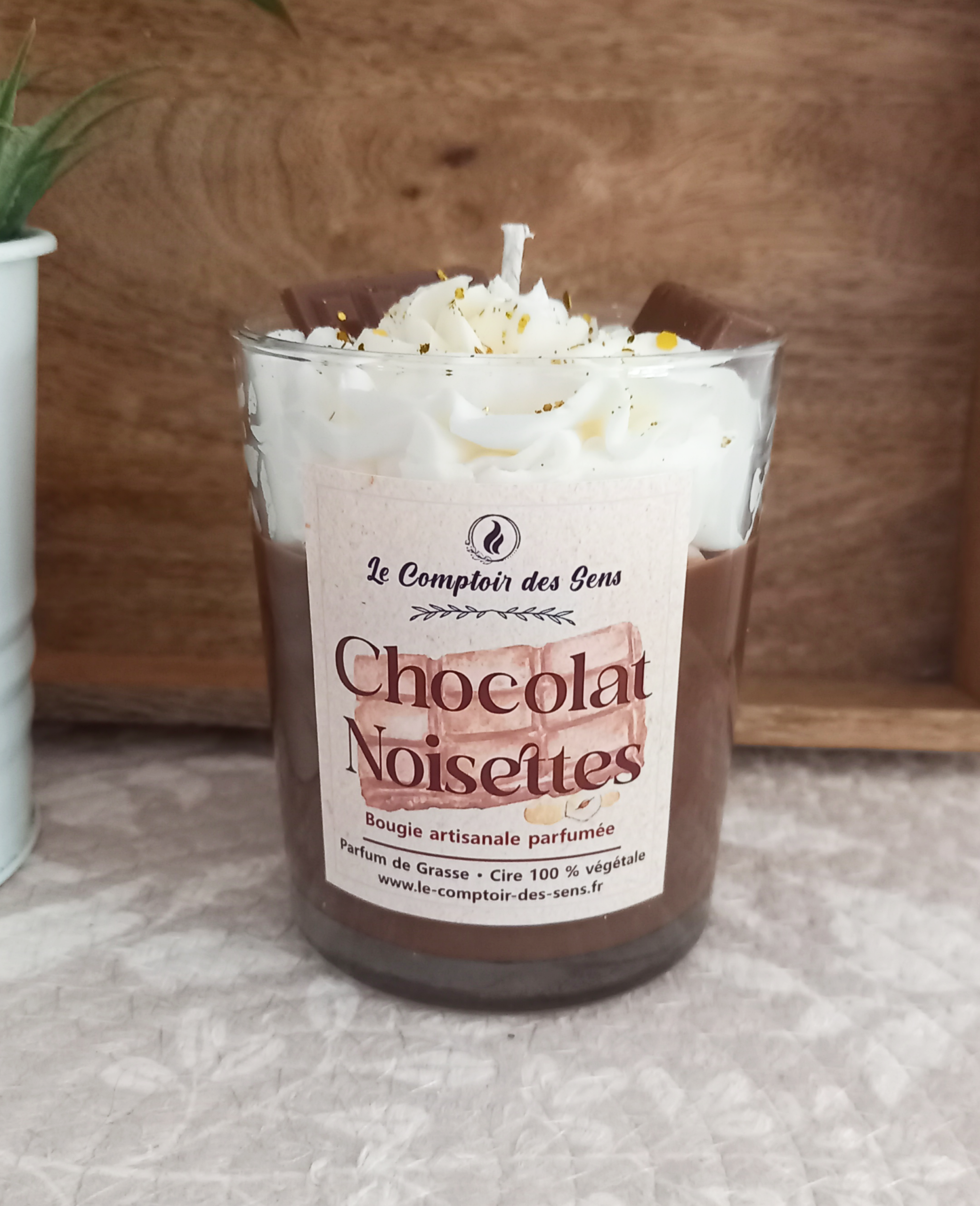 Bougie Chantilly Chocolat Noisettes L
