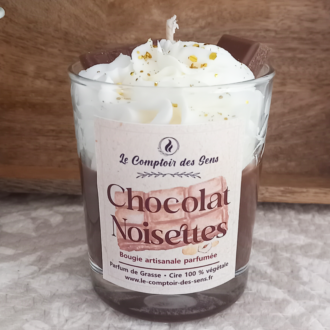 Bougie Chantilly Chocolat Noisettes M