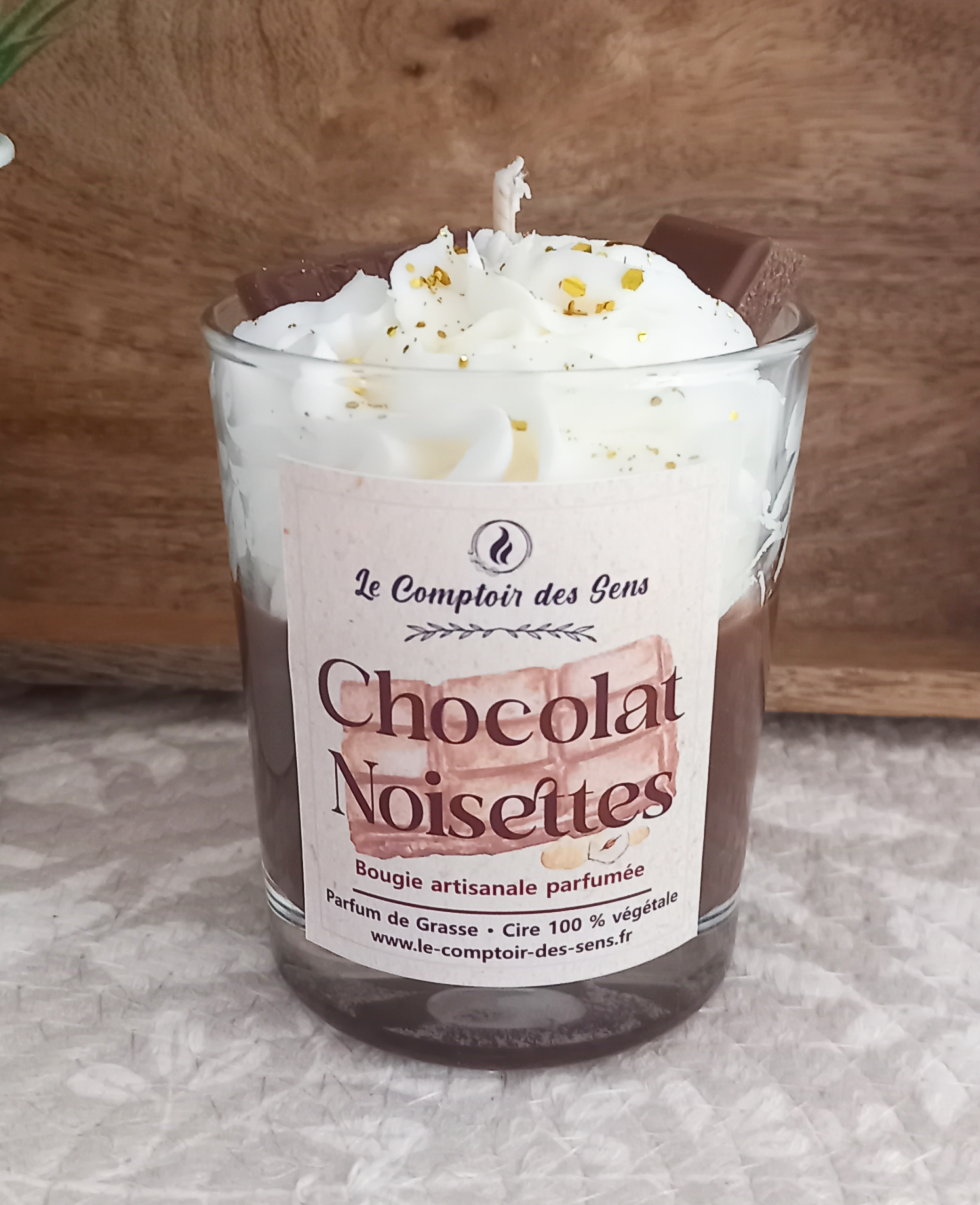 Bougie Chantilly Chocolat Noisettes M