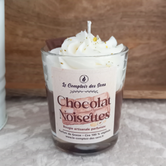 Bougie Chantilly Chocolat Noisettes S