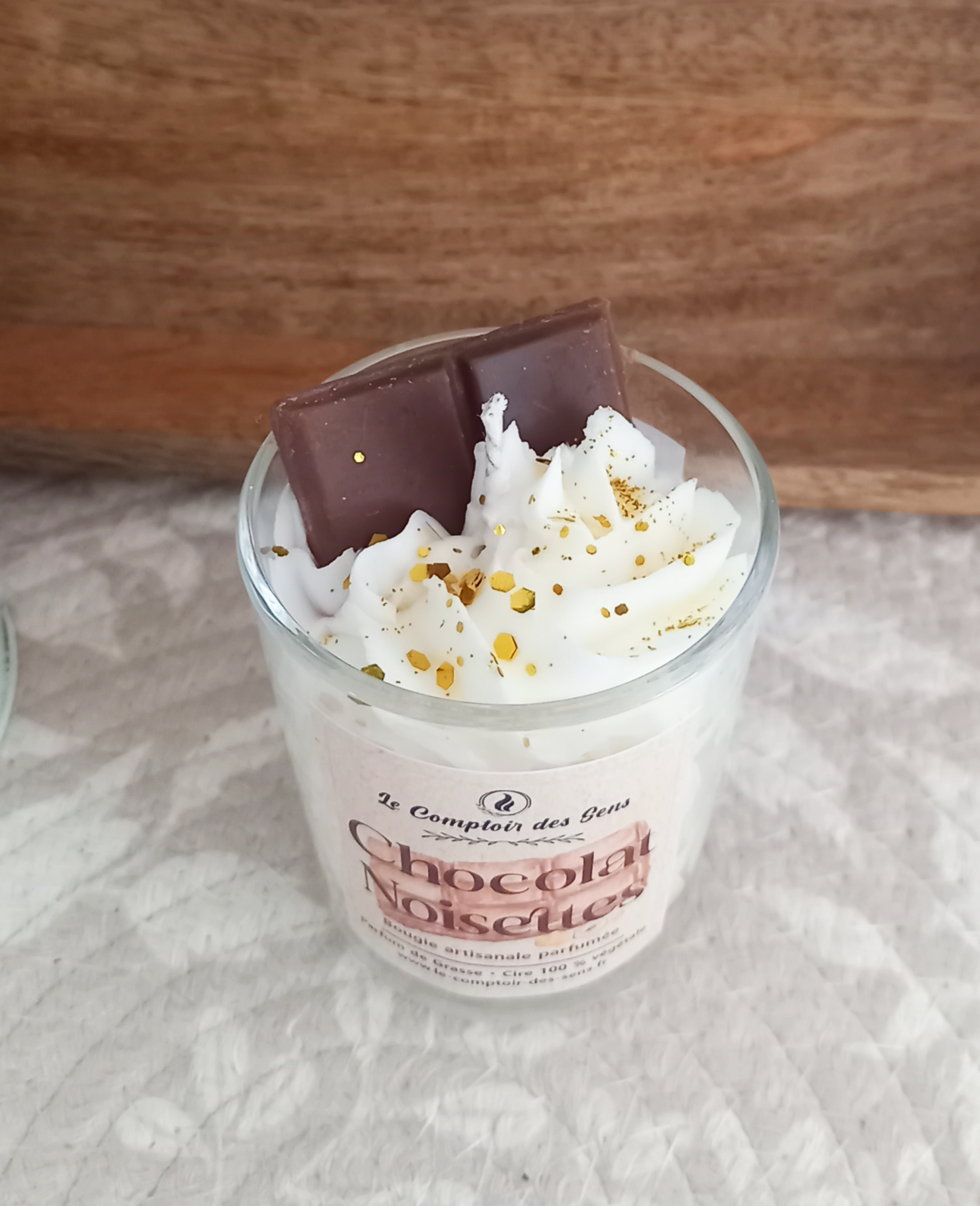 Bougie tout Chantilly Chocolat Noisettes S – Image 3