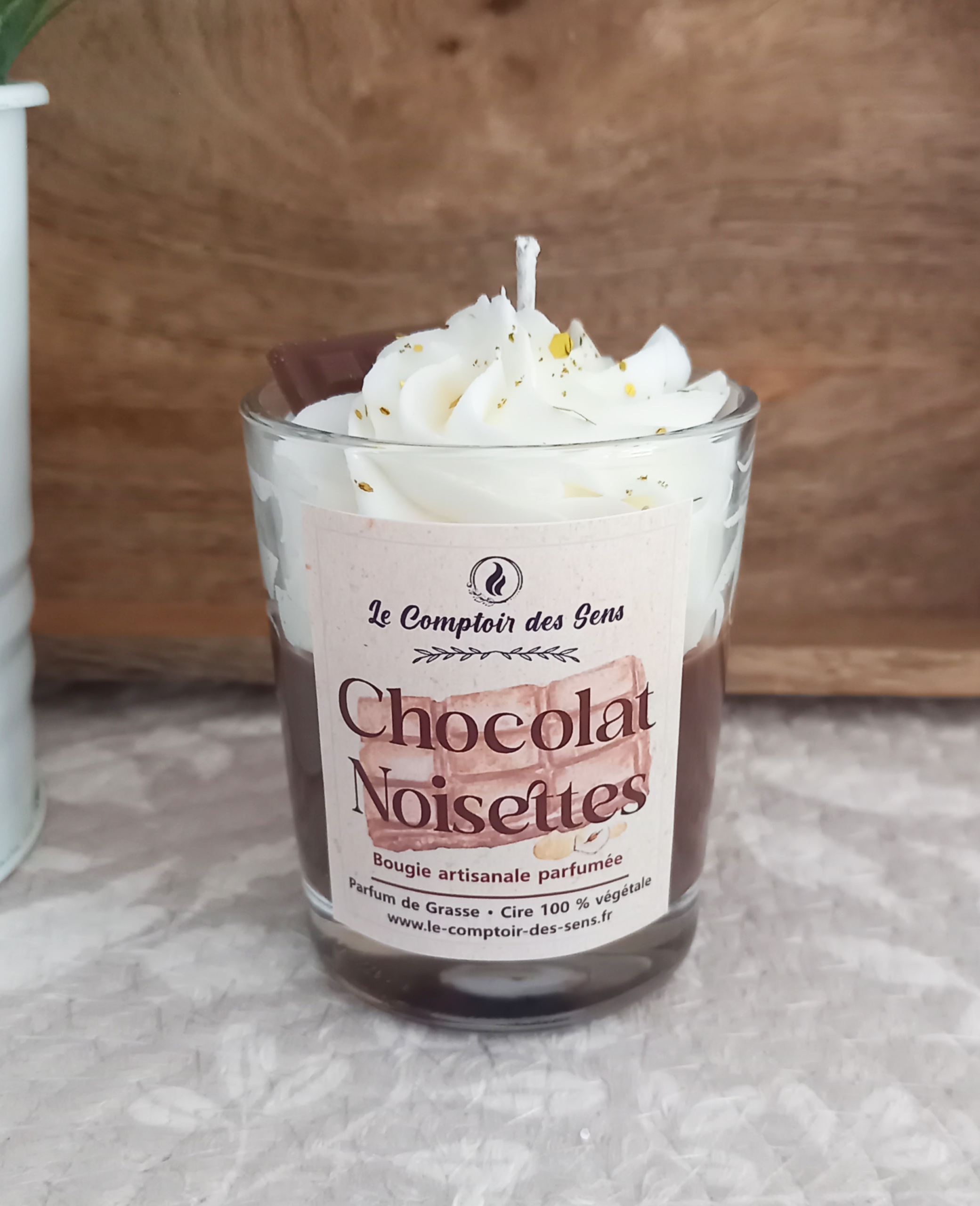 Bougie Chantilly Chocolat Noisettes S