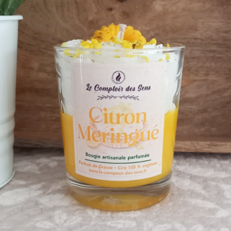 Bougie Chantilly Citron Meringué M