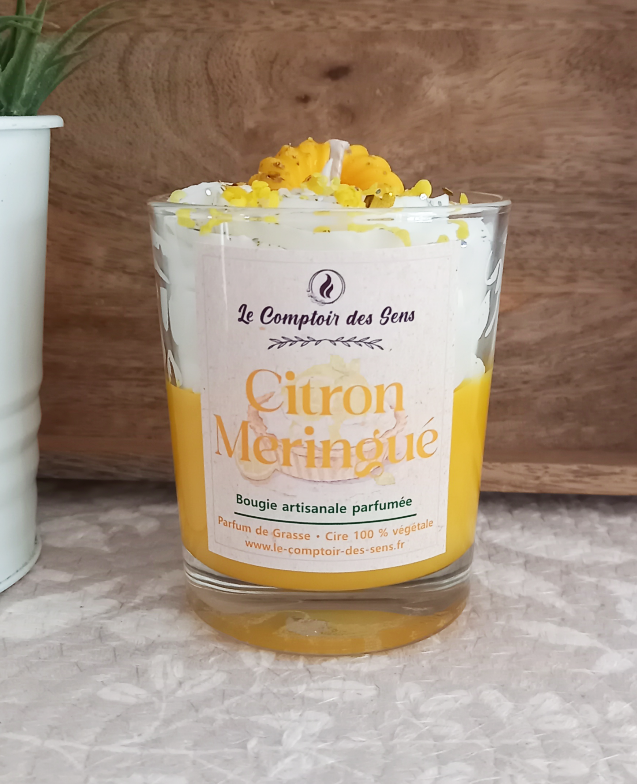 Bougie Chantilly Citron Meringué M