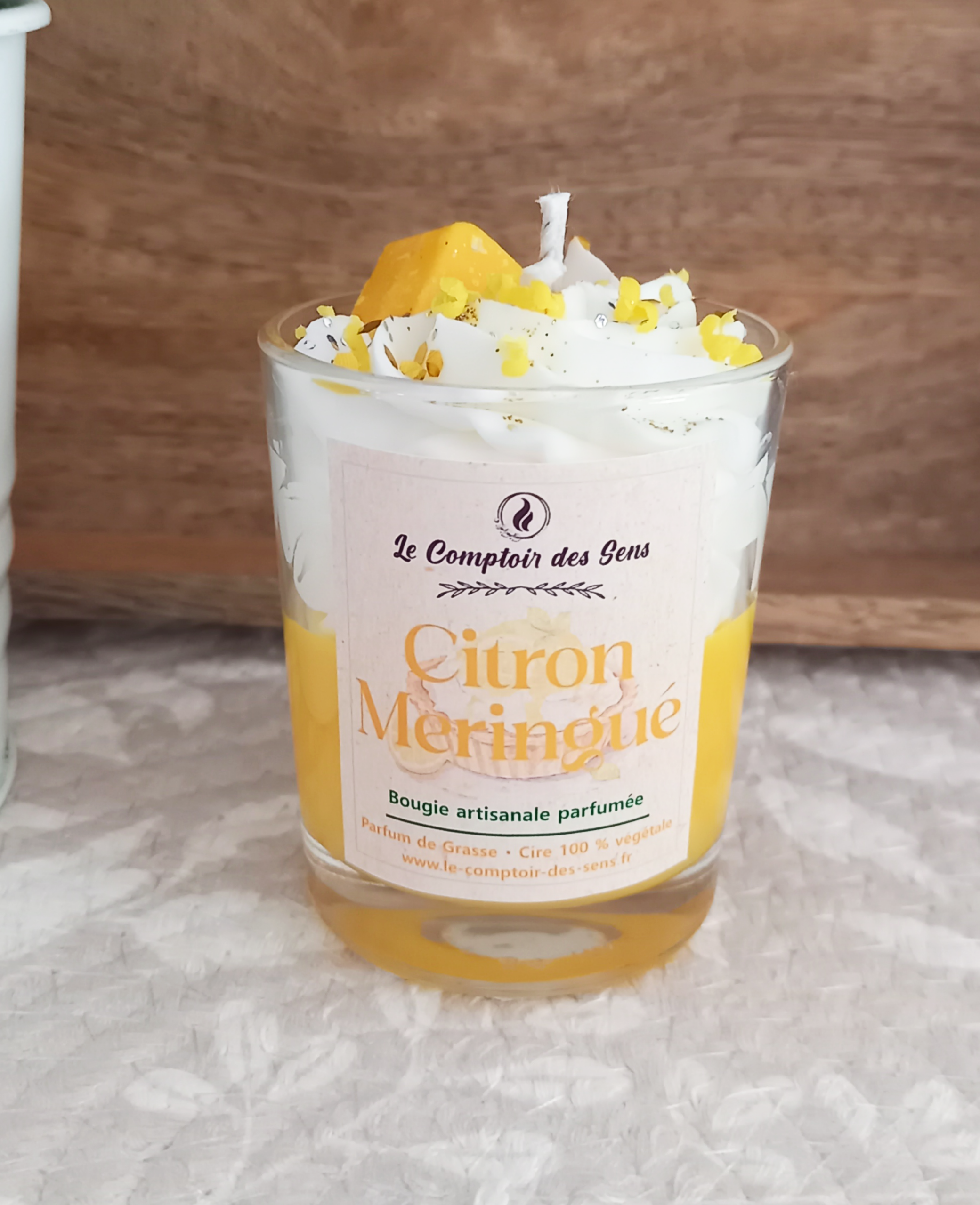 Bougie Chantilly Citron Meringué S