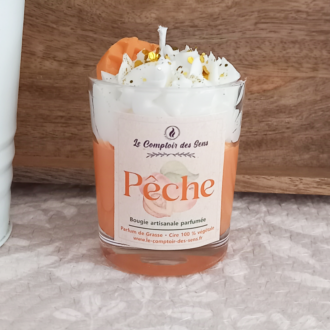 Bougie Chantilly Pêche S