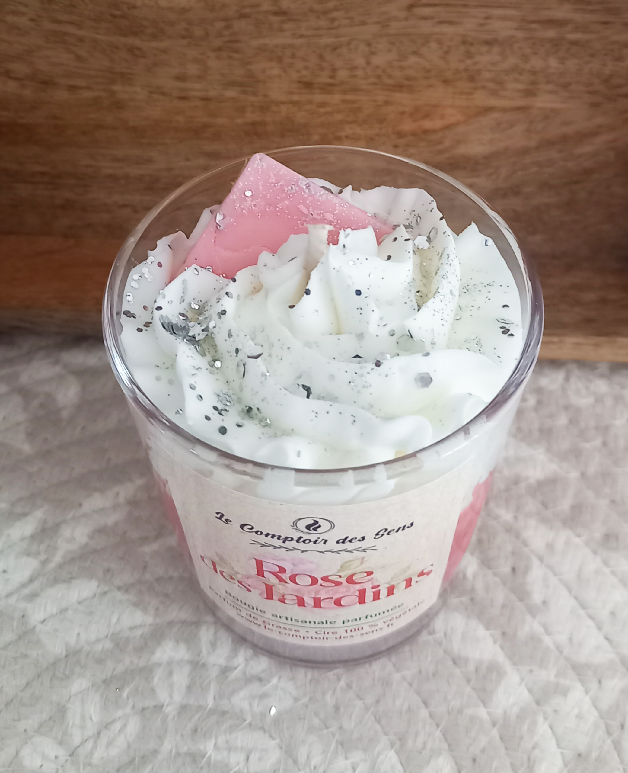 Bougie Chantilly Rose des Jardins M – Image 2