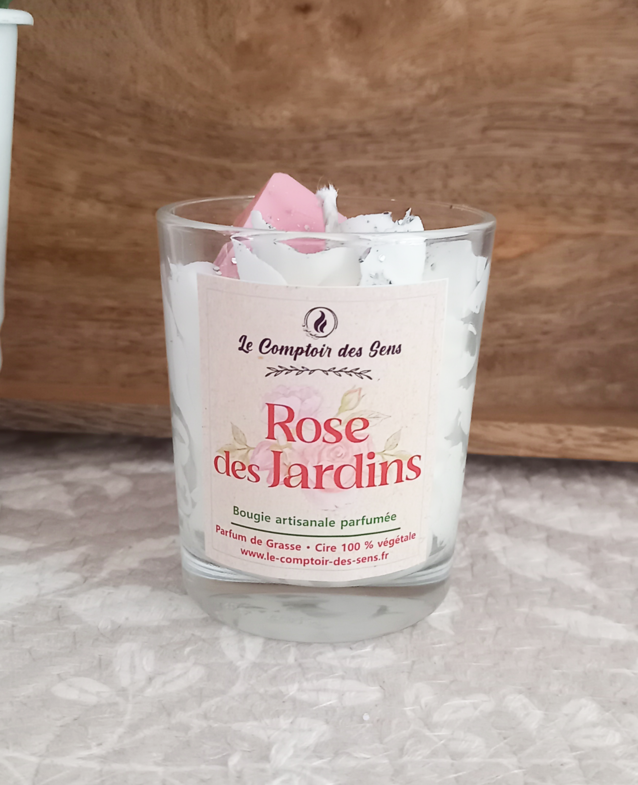 Bougie tout Chantilly Rose des Jardins S