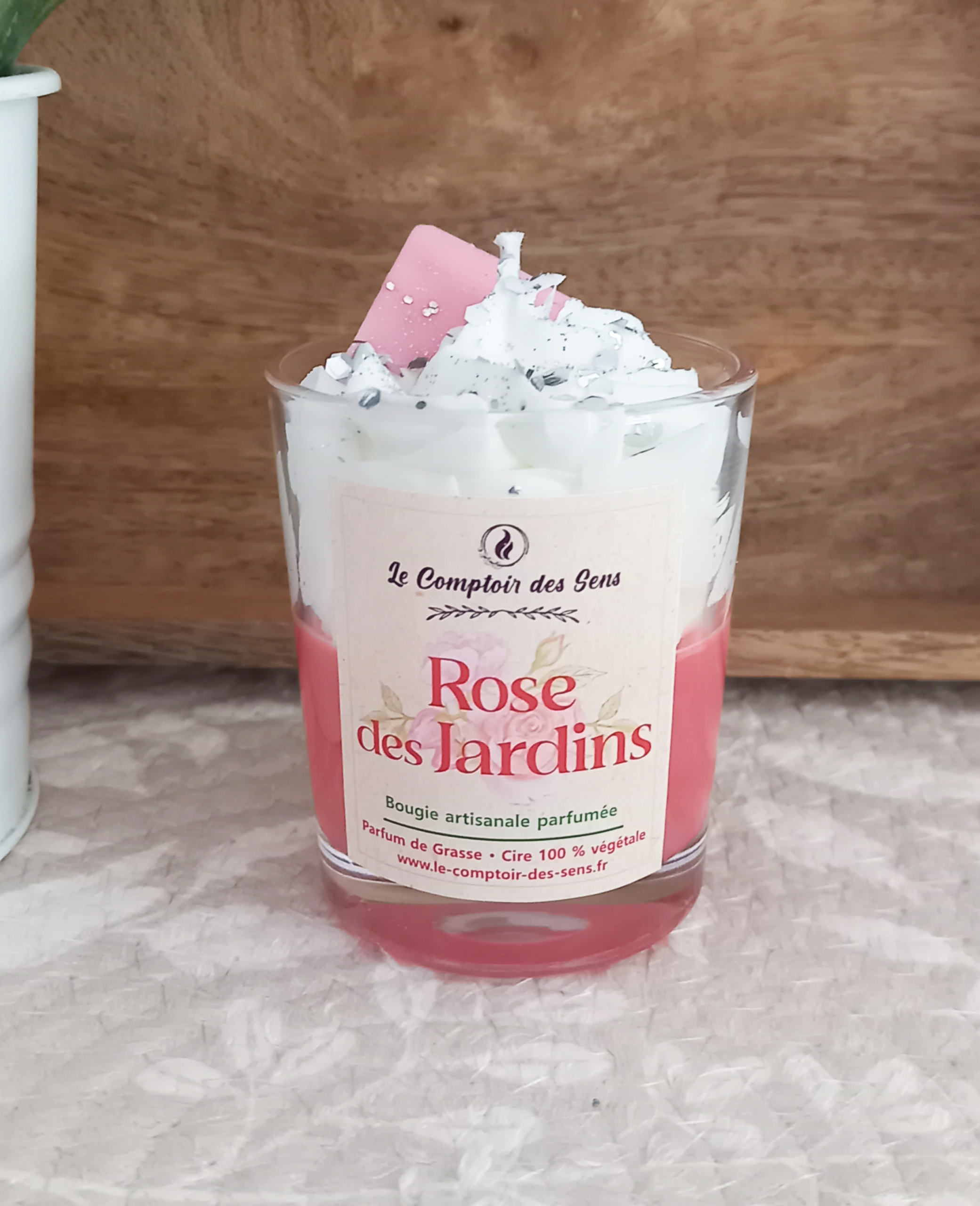 Bougie Chantilly Rose des Jardins S